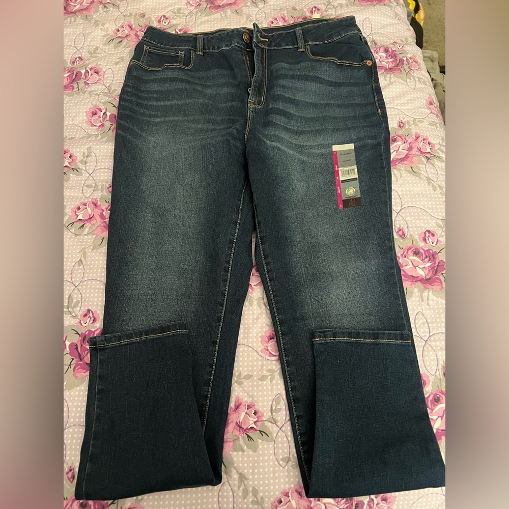 No Boundaries Dark Blue Straight Leg Jeans